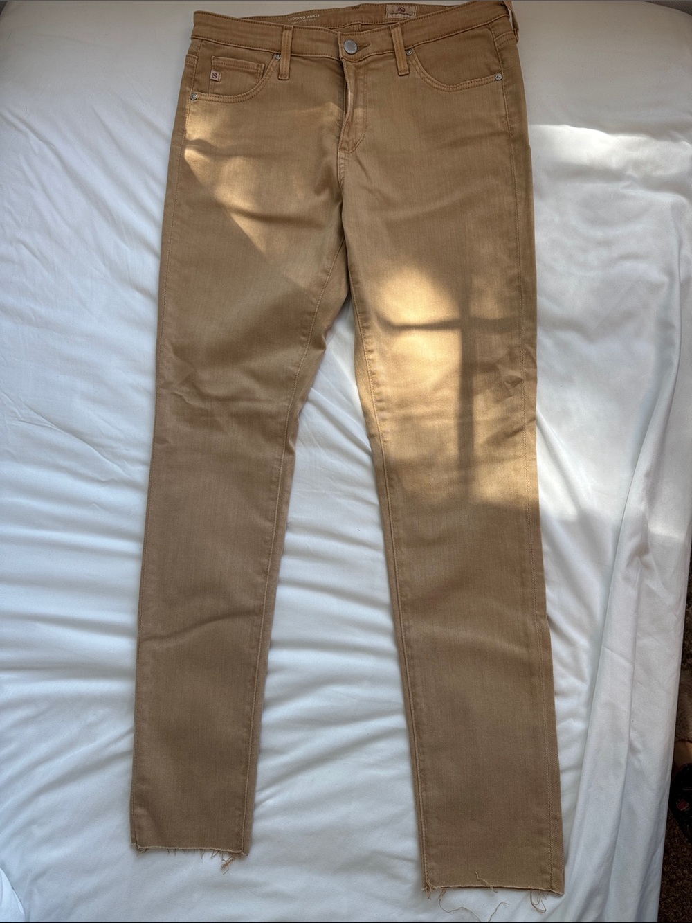 AG Adriano Goldschmied Skinny Jeans in Camel Brown